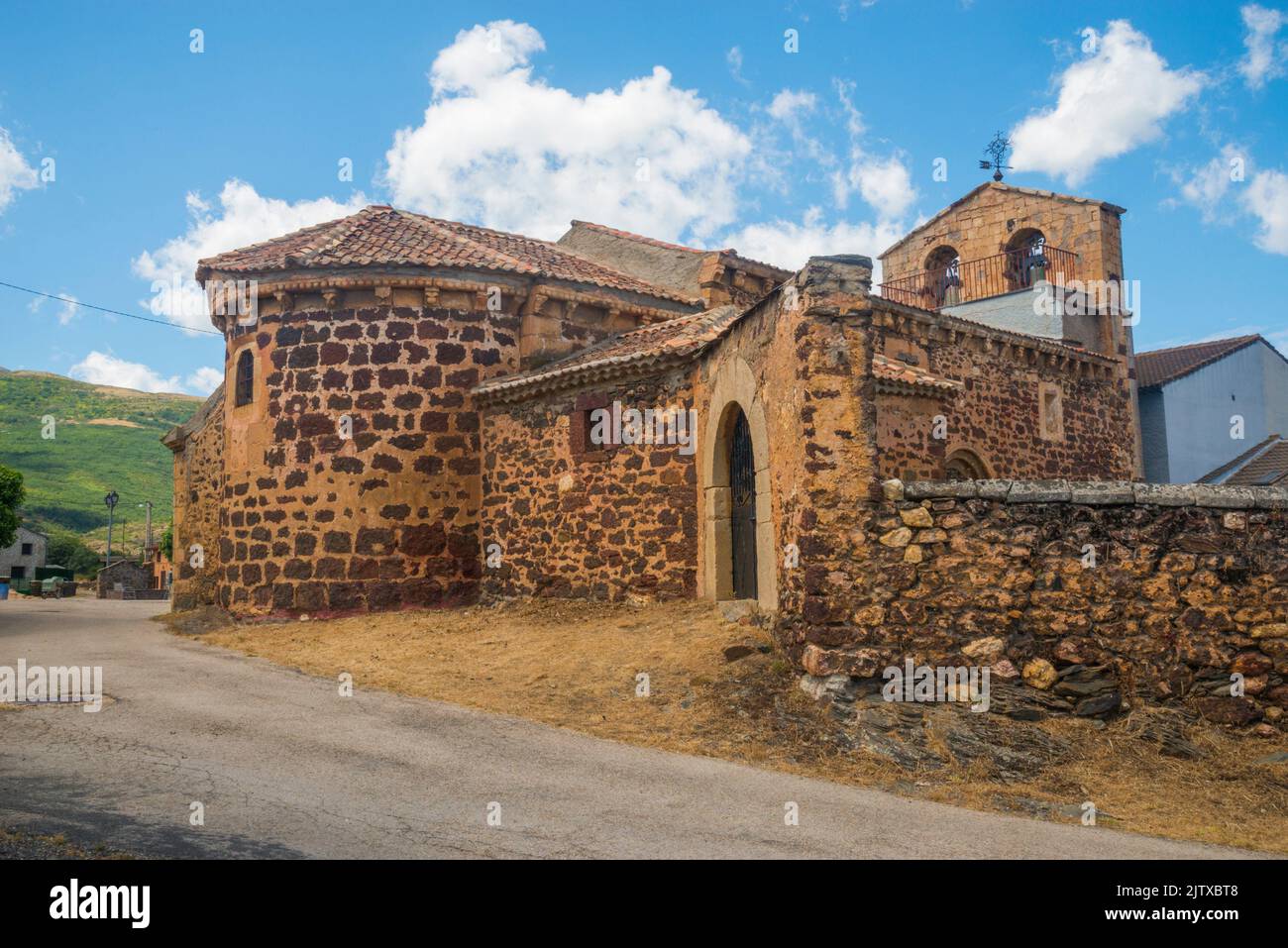 Romanesque church. Becerril, Segovia province, Castilla Leon, Spain. Stock Photo