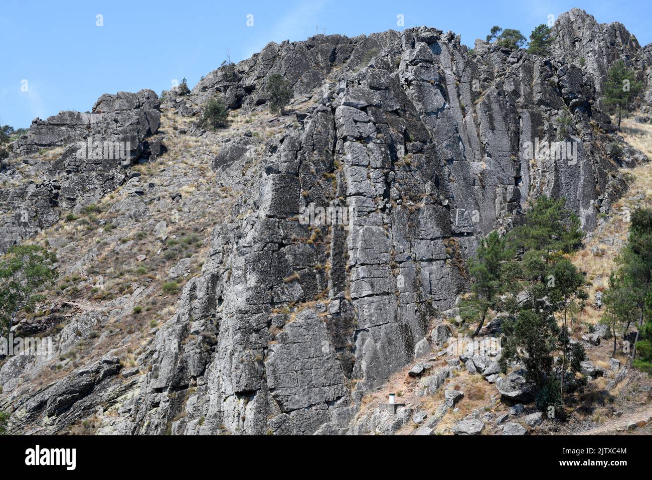 Quartzite rocks in Penha Garcia, Idanha-a-Nova, Portugal. Stock Photo