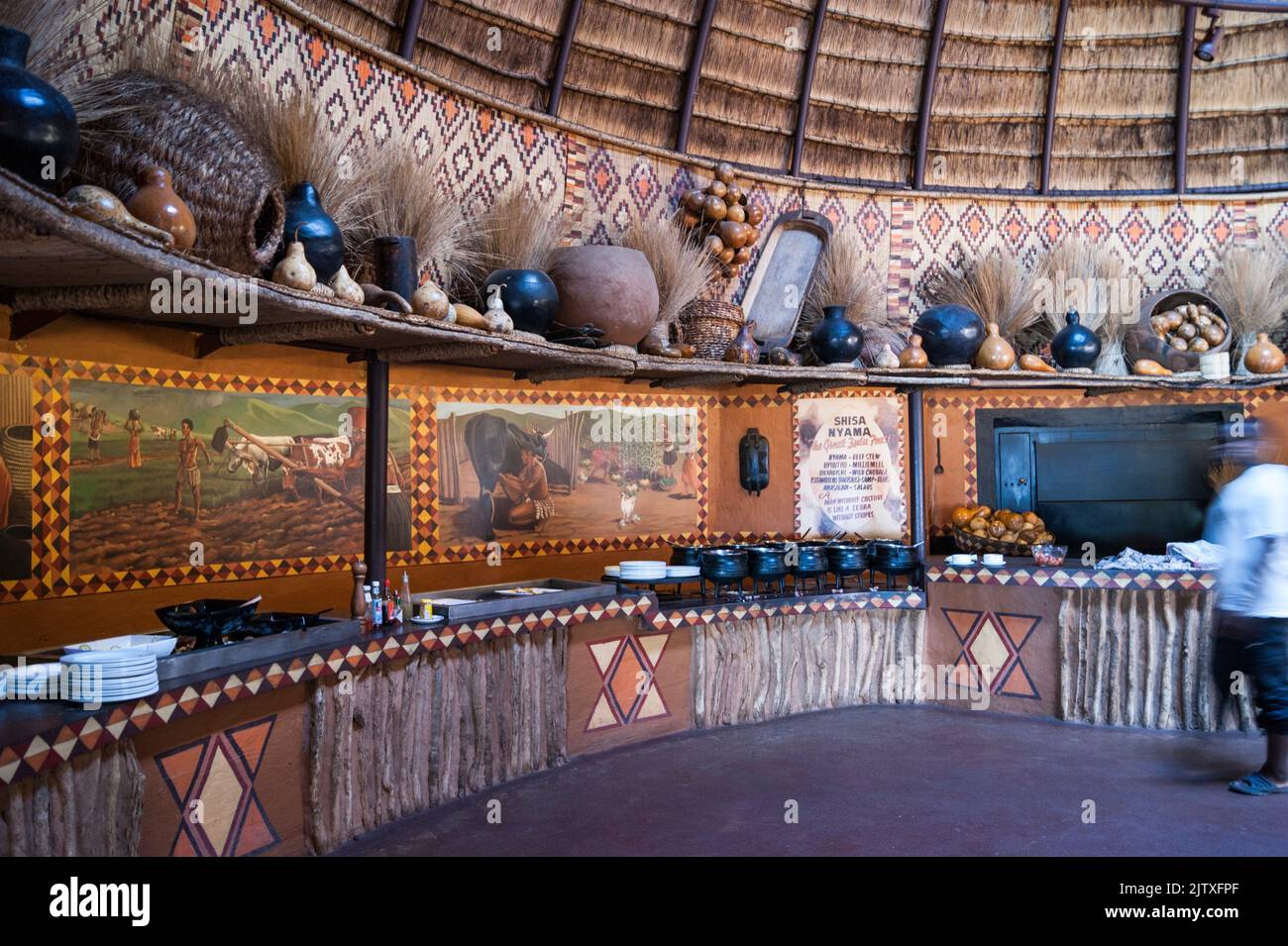 Buffet restaurant. Shakaland Zulu Village. KwaZuluNatal, South Africa