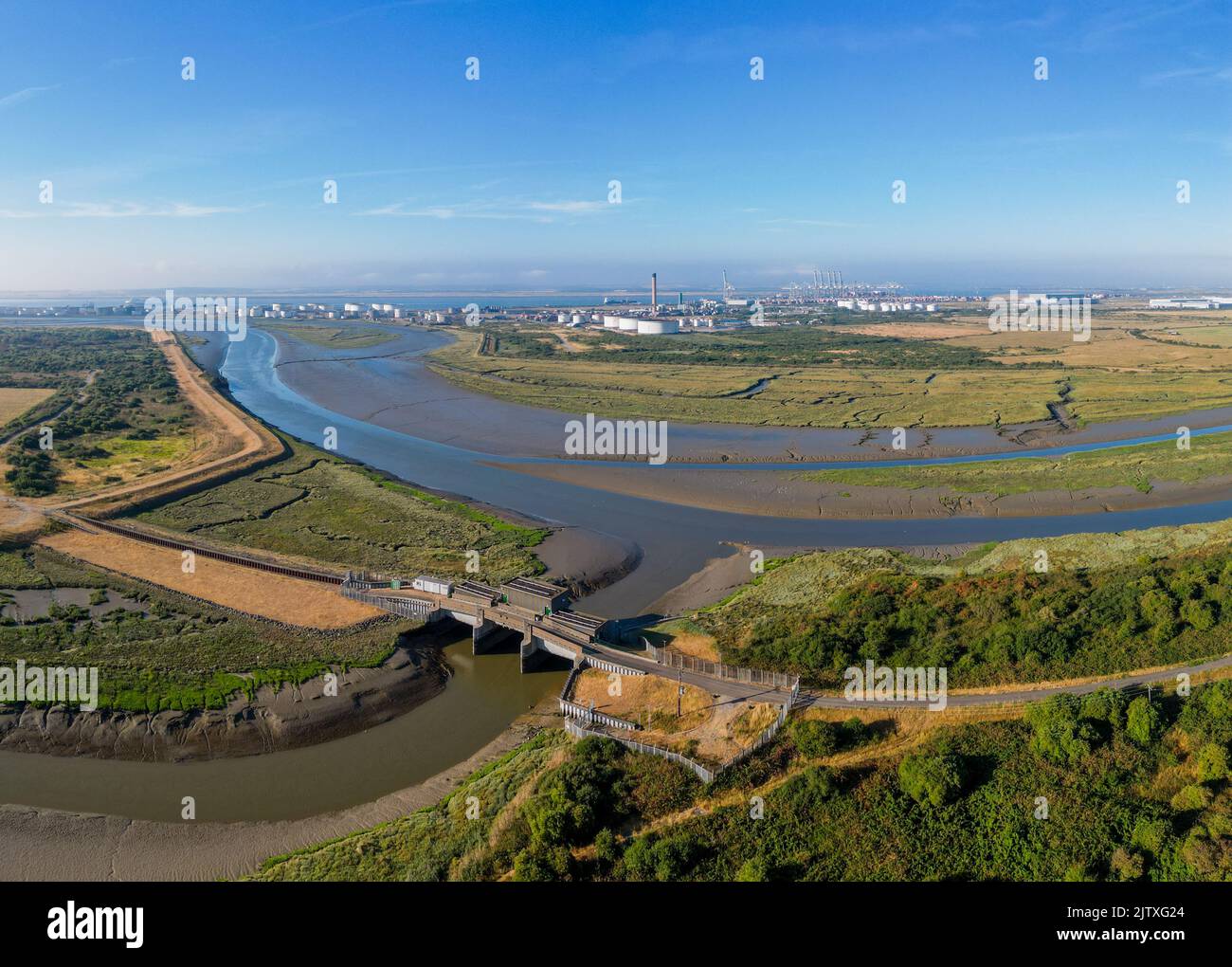 Canvey Flood Defence Stock Photo - Alamy