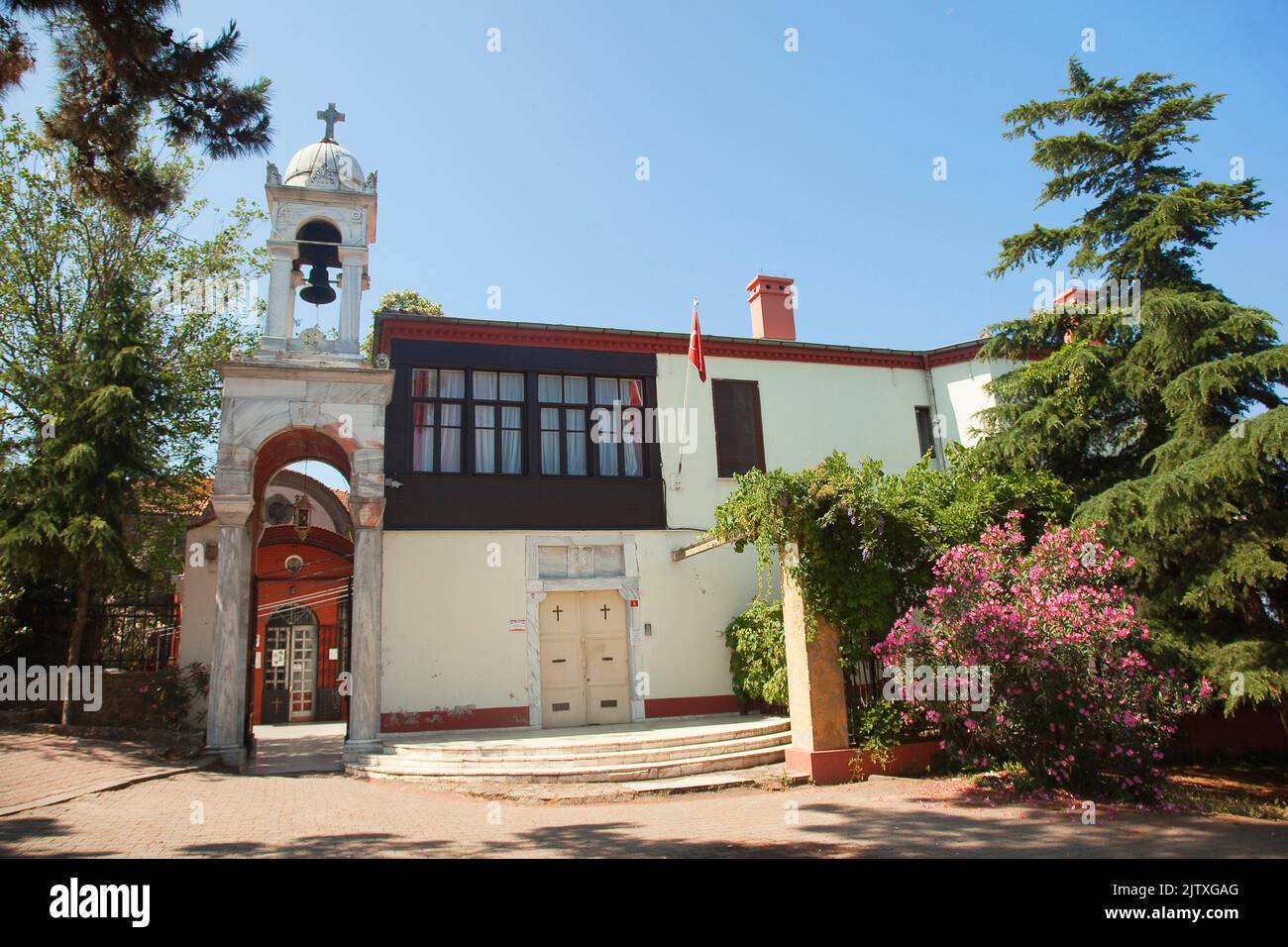 View to the Church Of St. George- Aya Yorgi ManastÄ±rÄ± in Büyükada