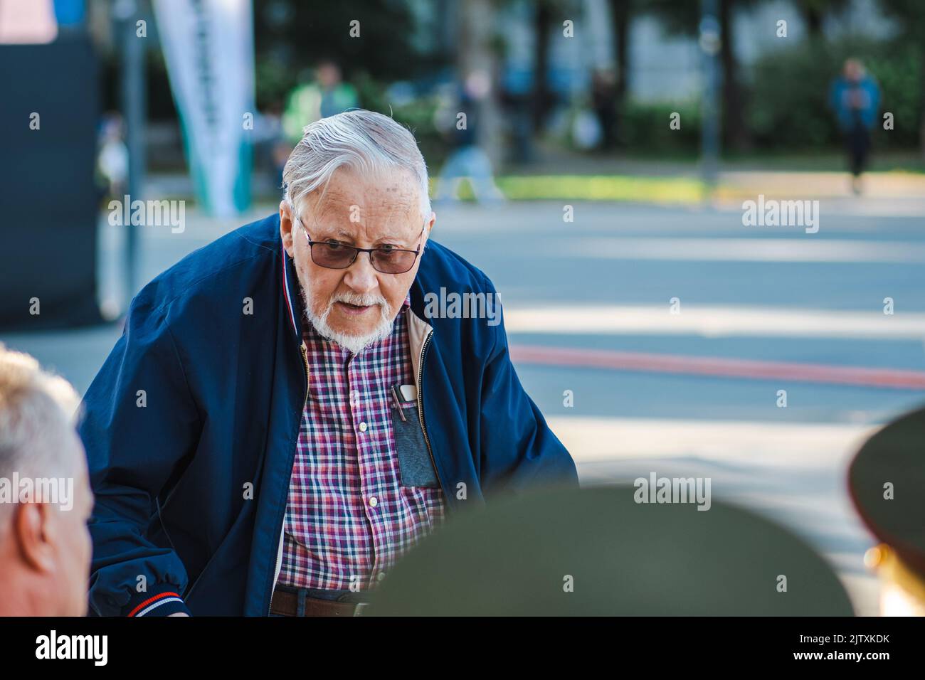 Vytautas Landsbergis, Lithuanian politician and former Member of the European Parliament, during a ceremony Stock Photo