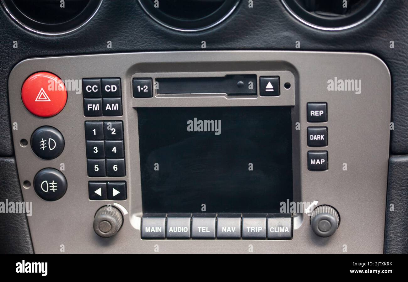 car radio in the car Stock Photo Alamy