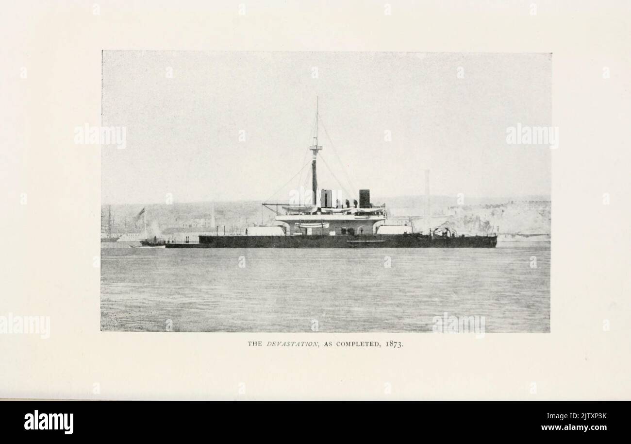 HMS DEVASTATION AS ORIGINALLY COMPLETED 1873 from pictures by William ...