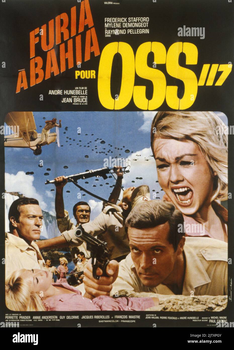 Furia à Bahia pour OSS 117 Year : 1965 France / Italy Director : André Hunebelle Raymond Pellegrin, Mylène Demongeot  French poster Stock Photo