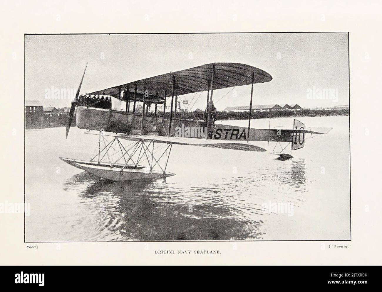 BRITISH NAVY SEAPLANE from the book ' The British battle fleet : its inception and growth throughout the centuries to the present day ' Volume 2 by Jane, Fred T., 1865-1916 Publication date 1915 Stock Photo