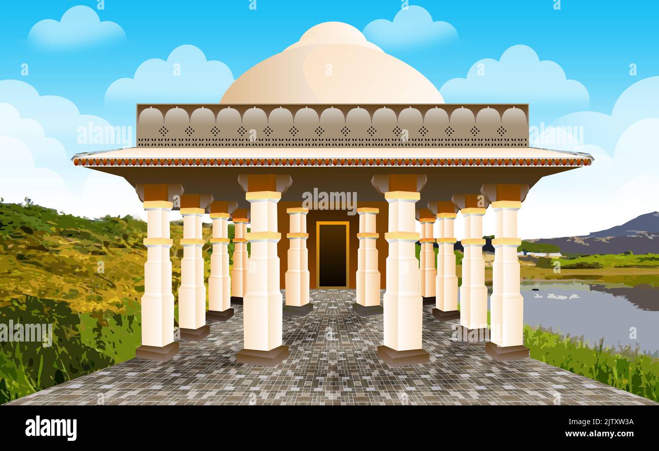 gori mandir jain temple nagarparkar tharparkar illustration Design png Stock Photo