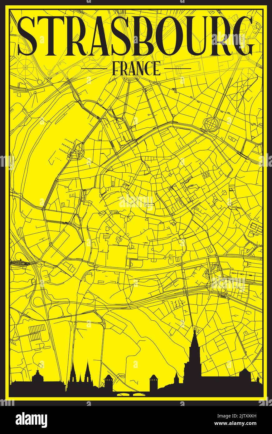 Old strasbourg plan Stock Vector Images Alamy
