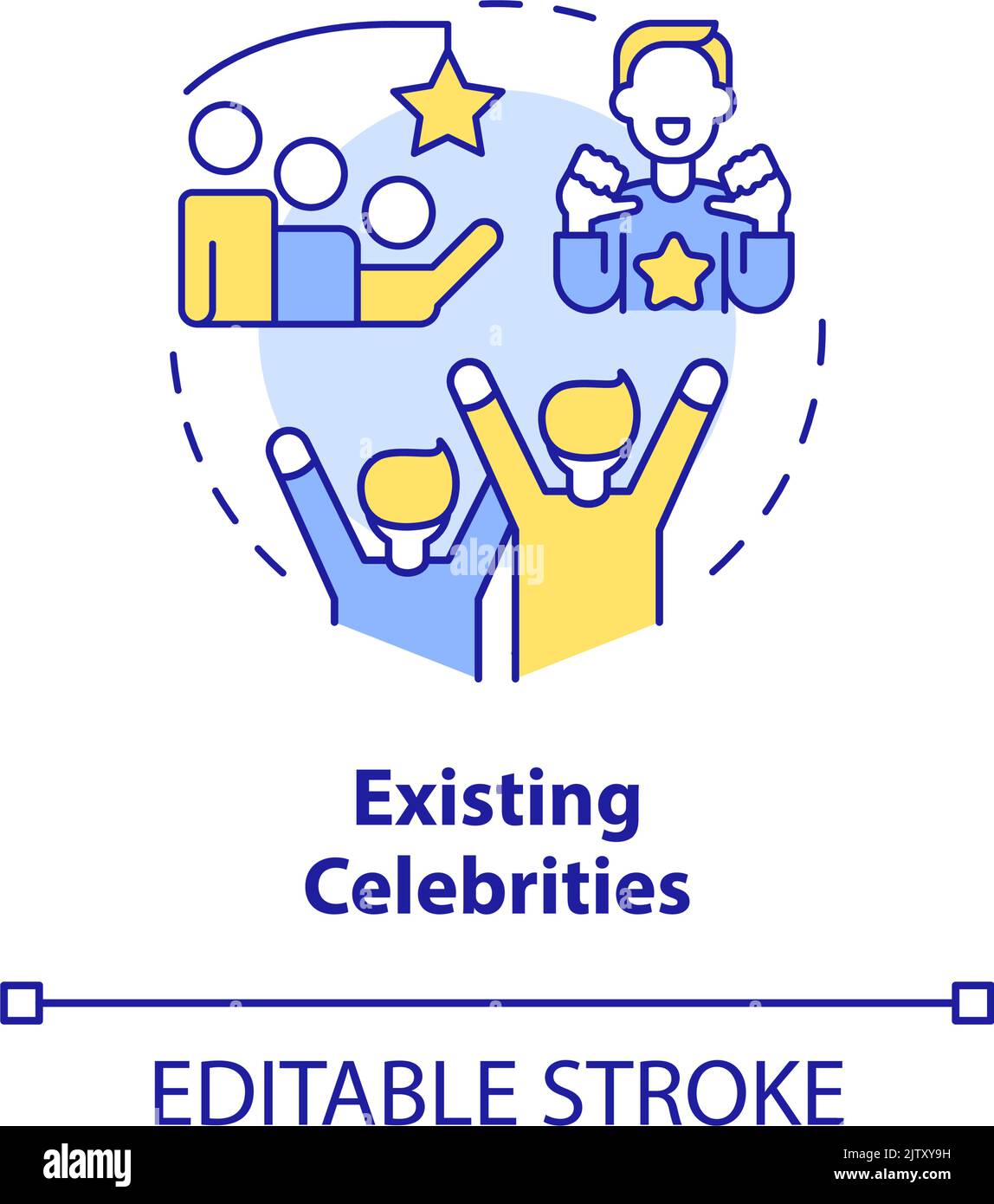 Existing celebrities concept icon Stock Vector Image & Art - Alamy