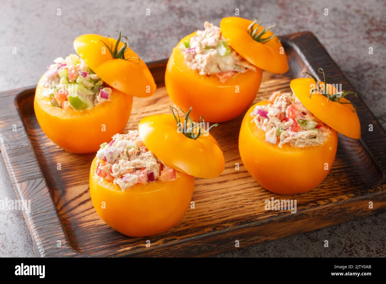 Bell peppers tuna stuffed hires stock photography and images Alamy