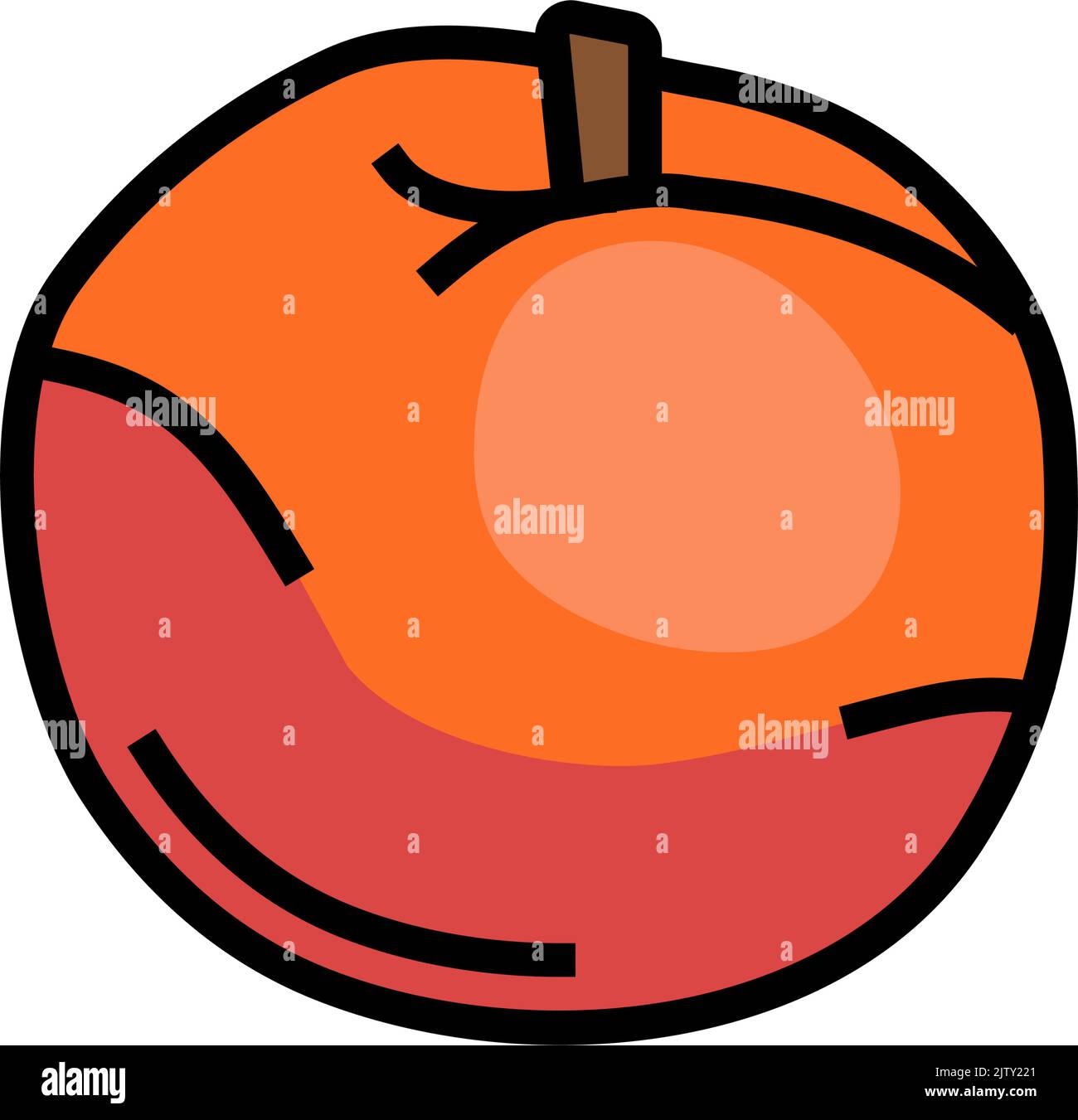 ripe peach color icon vector illustration Stock Vector Image & Art - Alamy