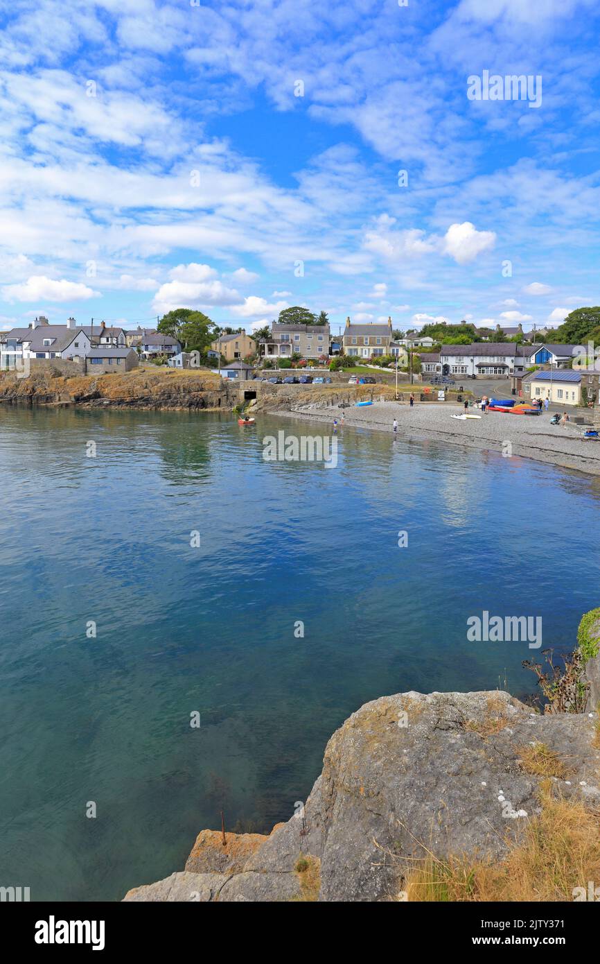 Moelfre harbour, Isle of Anglesey, Ynys Mon, North Wales, UK. Stock Photo