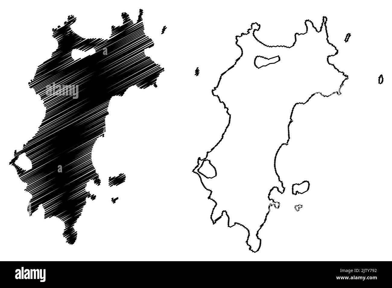 Mustique island map sketch