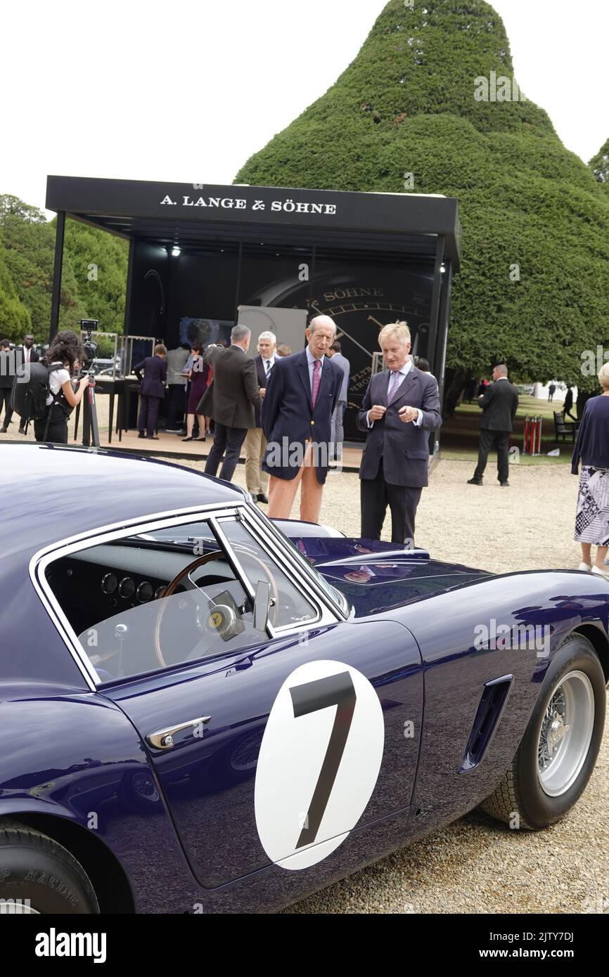 Hampton Court, Surrey, UK. 2nd Sep, 2022. HRH The Duke of Kent aided by