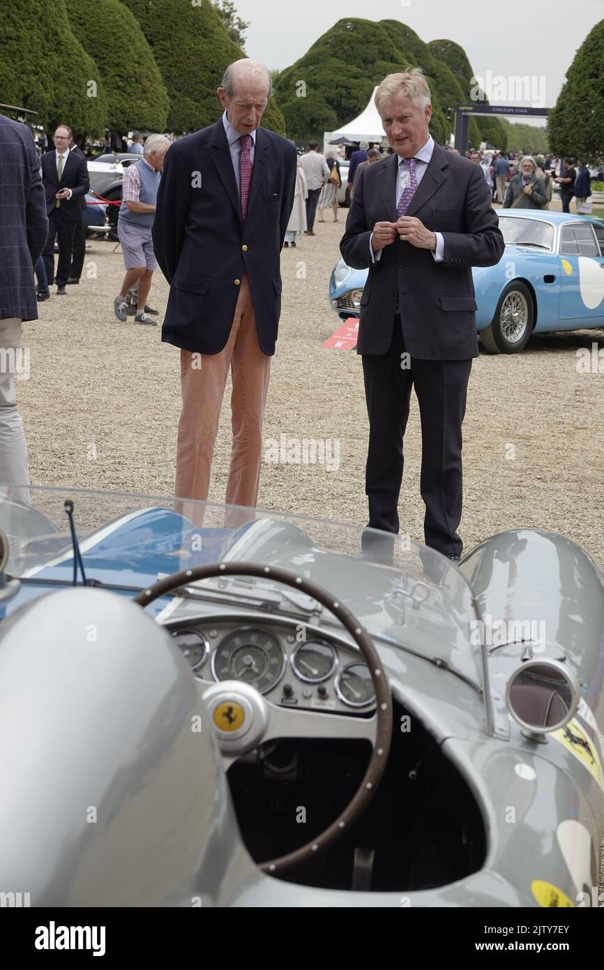 Hampton Court, Surrey, UK. 2nd Sep, 2022. HRH The Duke of Kent aided by