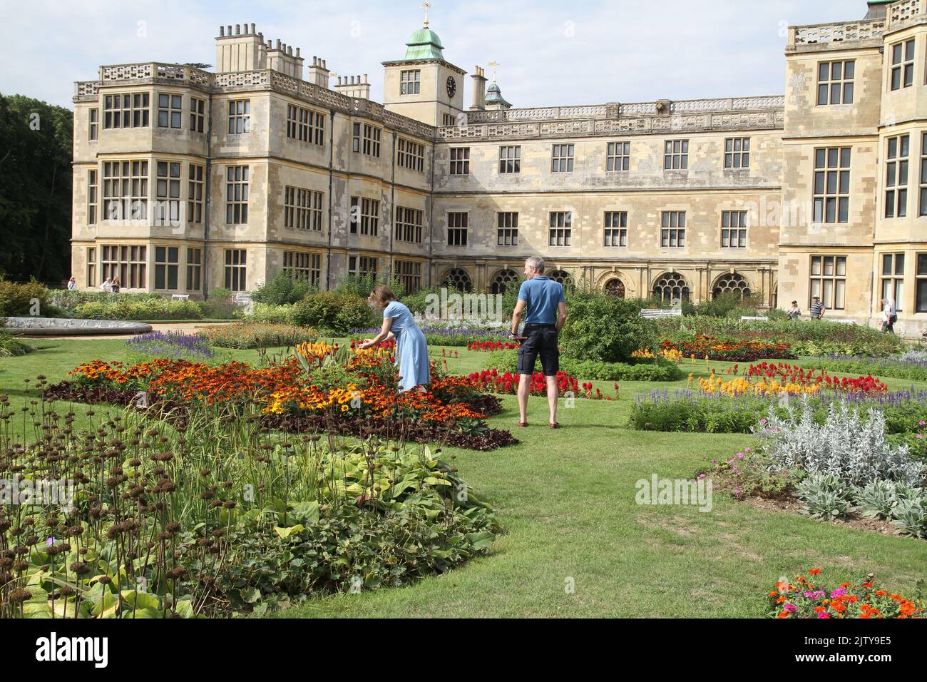 The first ever BBC Gardeners' World Autumn Fair is taking place at Audley End House in Essex. Lucy Hall, editor of the BBC Gardeners' World magazine, in the Parterre Gardens. Stock Photo