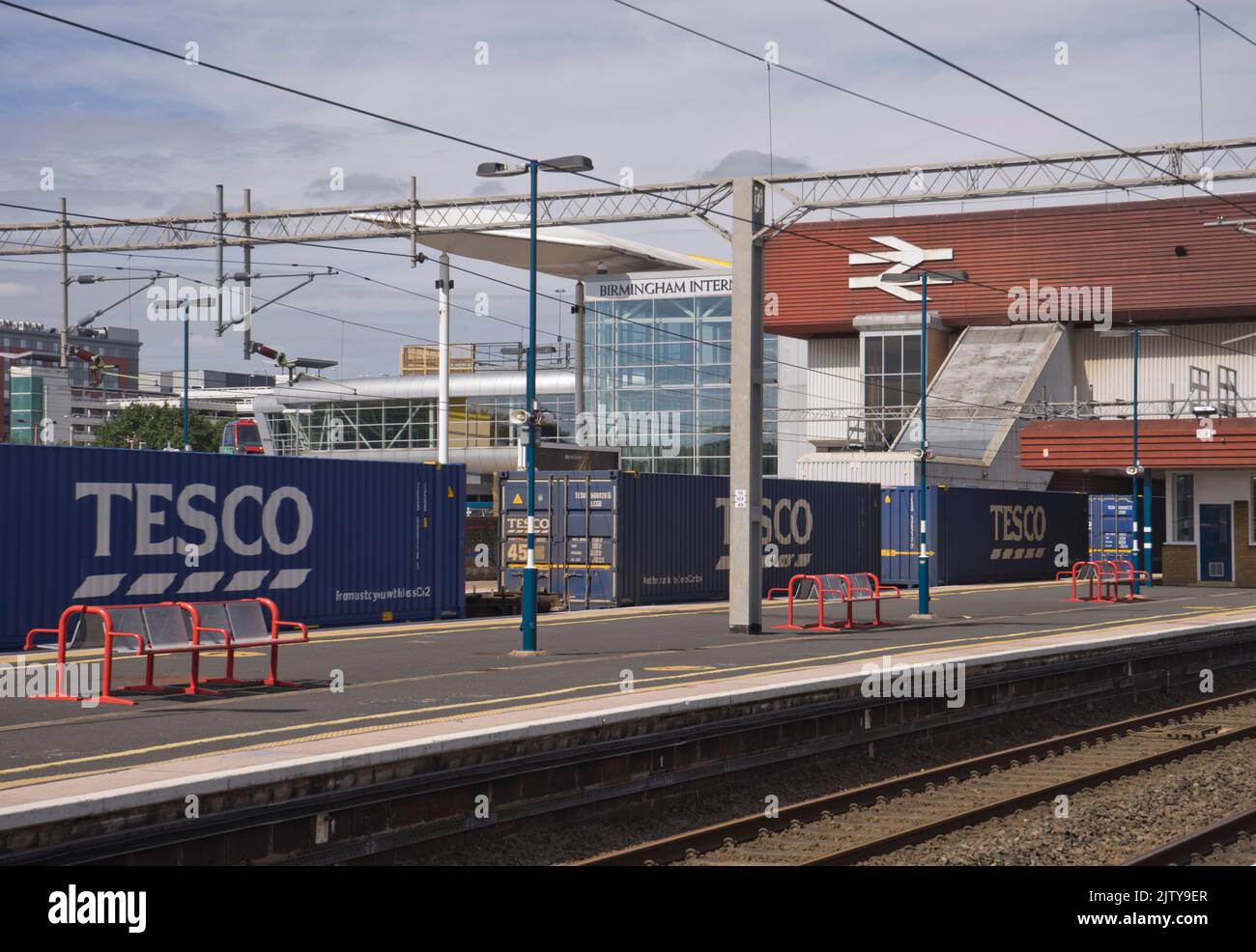 Tesco supermarket freight trains at Birmingham International Airport