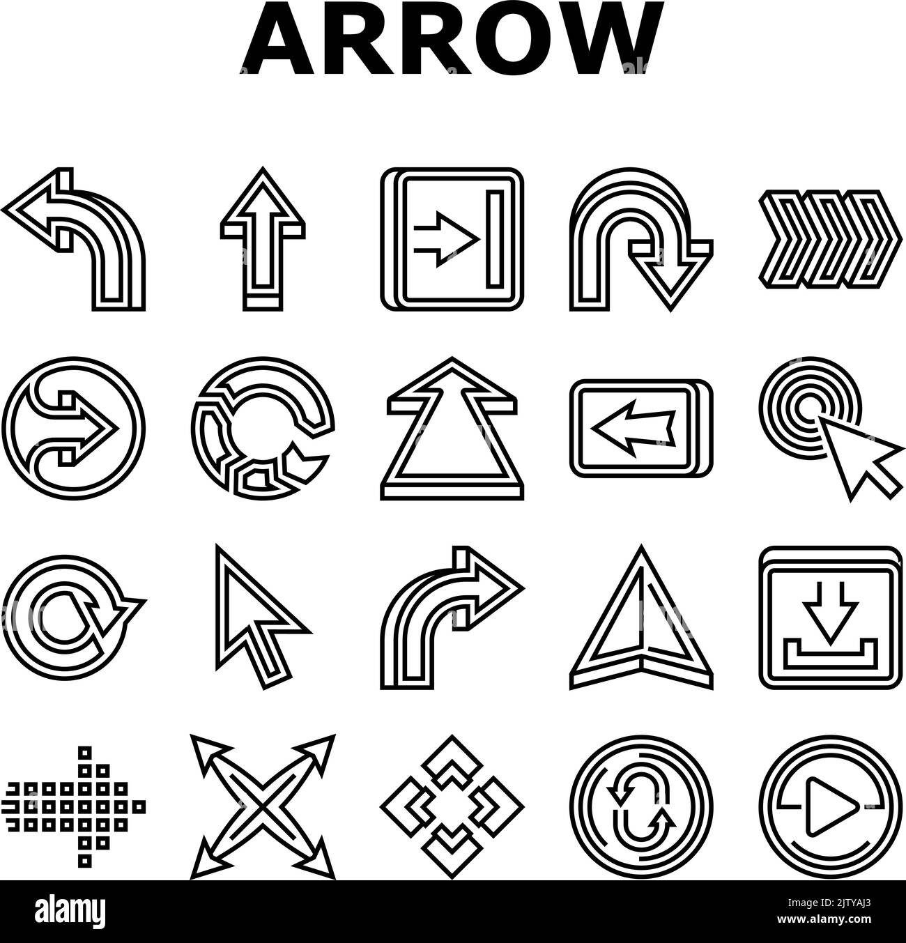 arrow right next sign up icons set vector Stock Vector Image & Art - Alamy