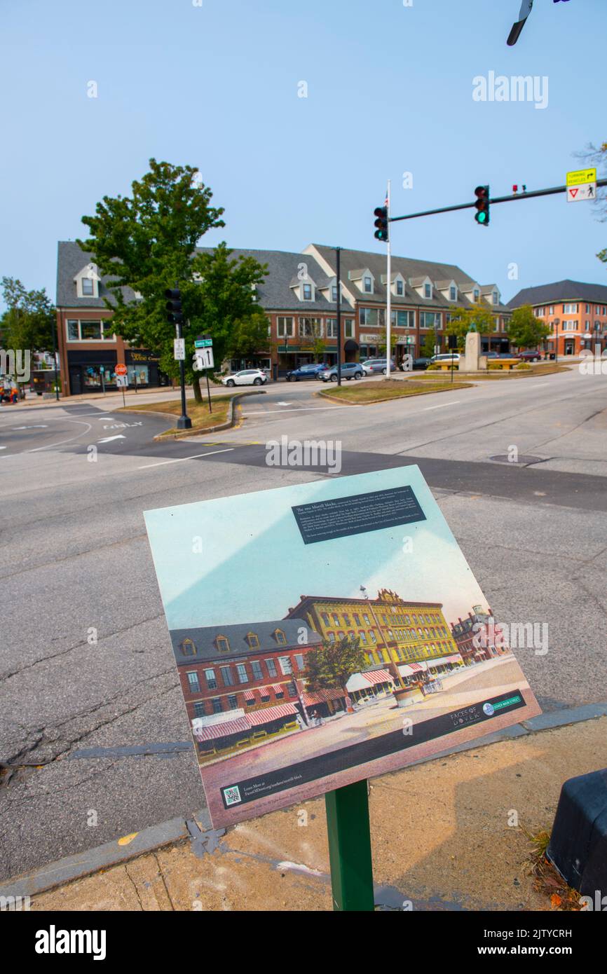 Old photo of Two Morrill Blocks sign at the cross of Central Avenue and