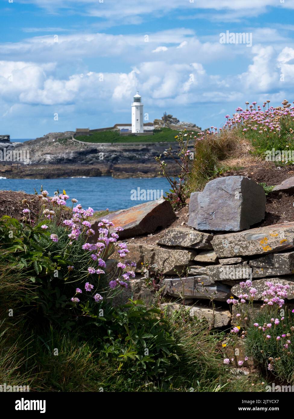 Godrevy lighthouse National Trust Stock Photo Alamy
