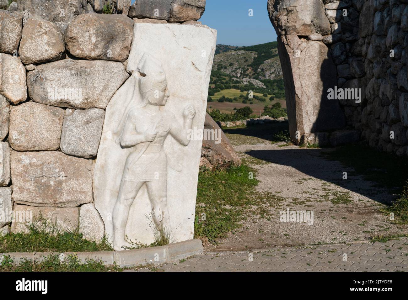 O Portão Do Leão No Sudoeste De Hattusa é Uma Cidade Antiga Localizada  Perto De Bogazale Moderno Na Província Do Coro De Turkeyrsq Foto de Stock -  Imagem de escultura, antigo: 255079008