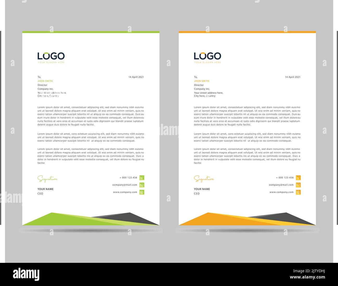Modern business letterhead template Stock Vector Image & Art Alamy