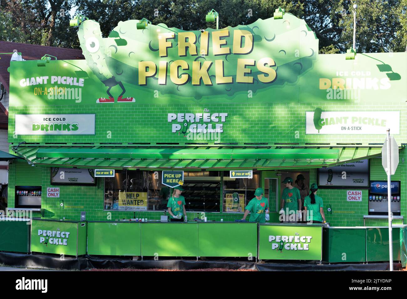 The Fried Pickles food booth at the Minnesota State Fair in St. Paul