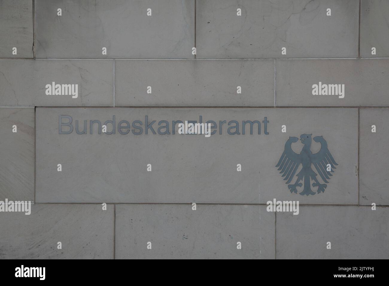 'Berlin, Germany - 06 10 2022' Detail, Background picture of the 'Bundeskanzleramt' Stock Photo
