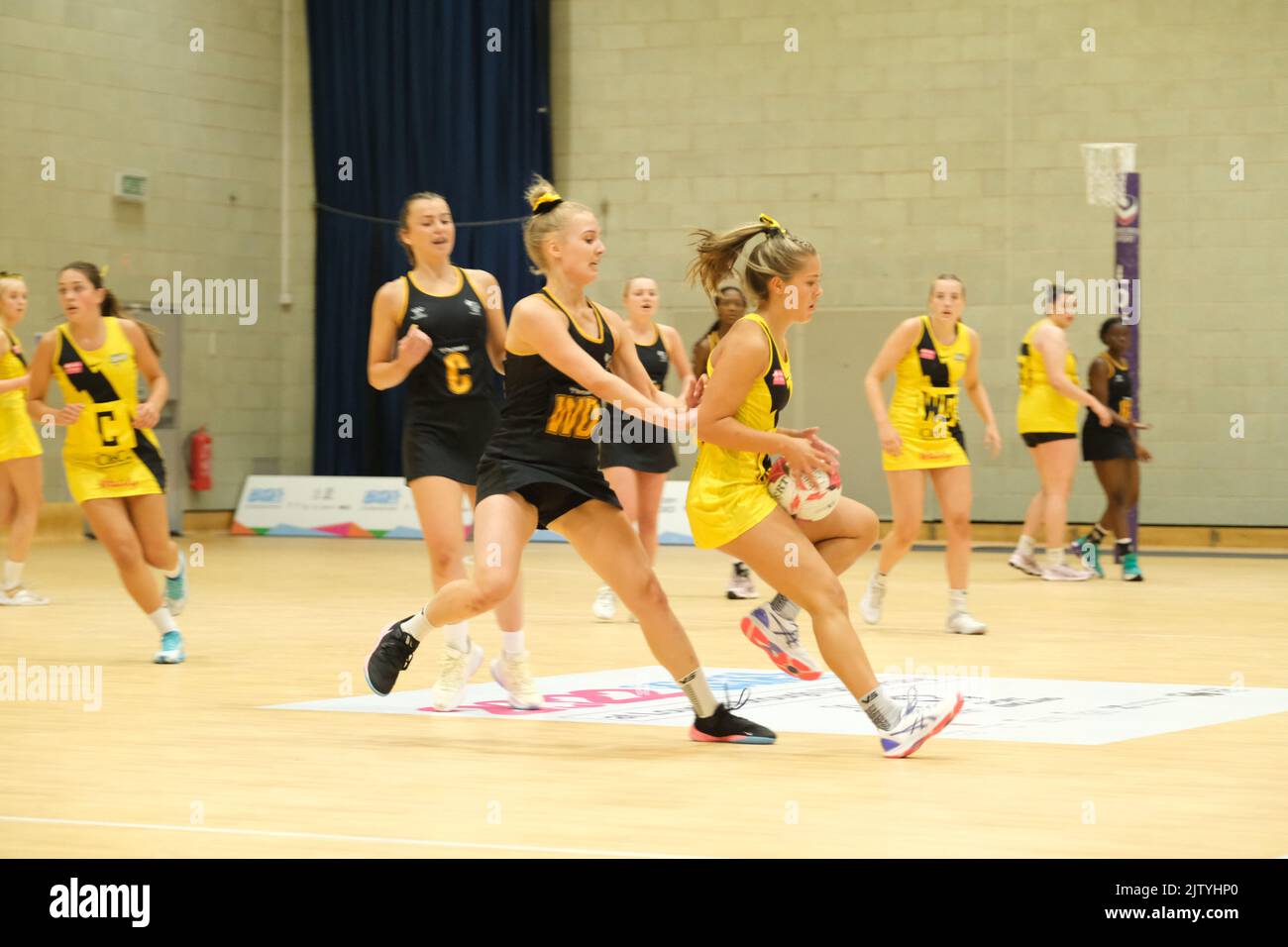 Netball on Day Two of the School Games National Finals 2022 at Loughborough University
