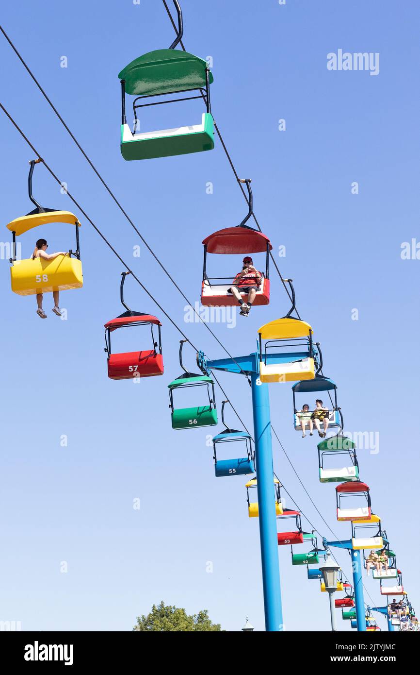 The Skyglider chairliftstyle ride at the Minnesota State Fair in St
