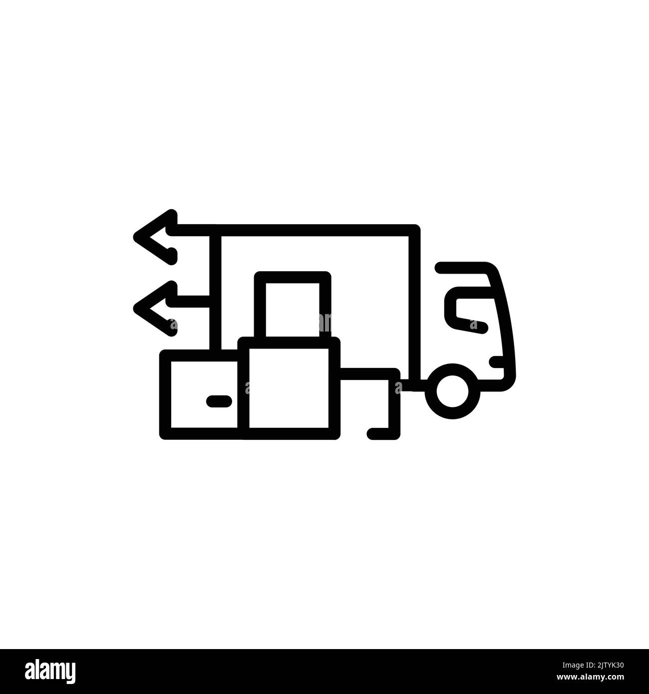 Loadingunloading olor line icon pictogram for web page stock vector