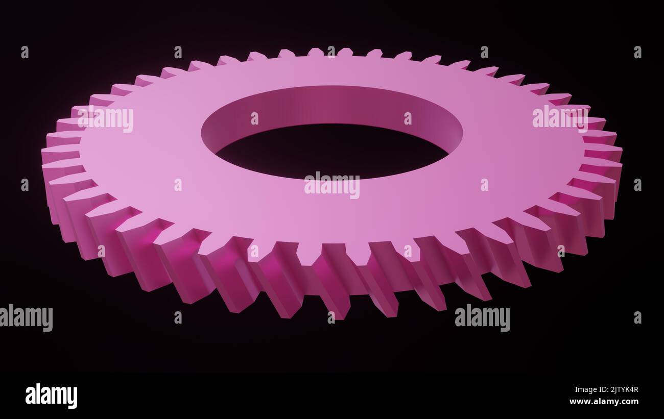 Gear, isolated on a black background, 3D rendering Stock Photo - Alamy