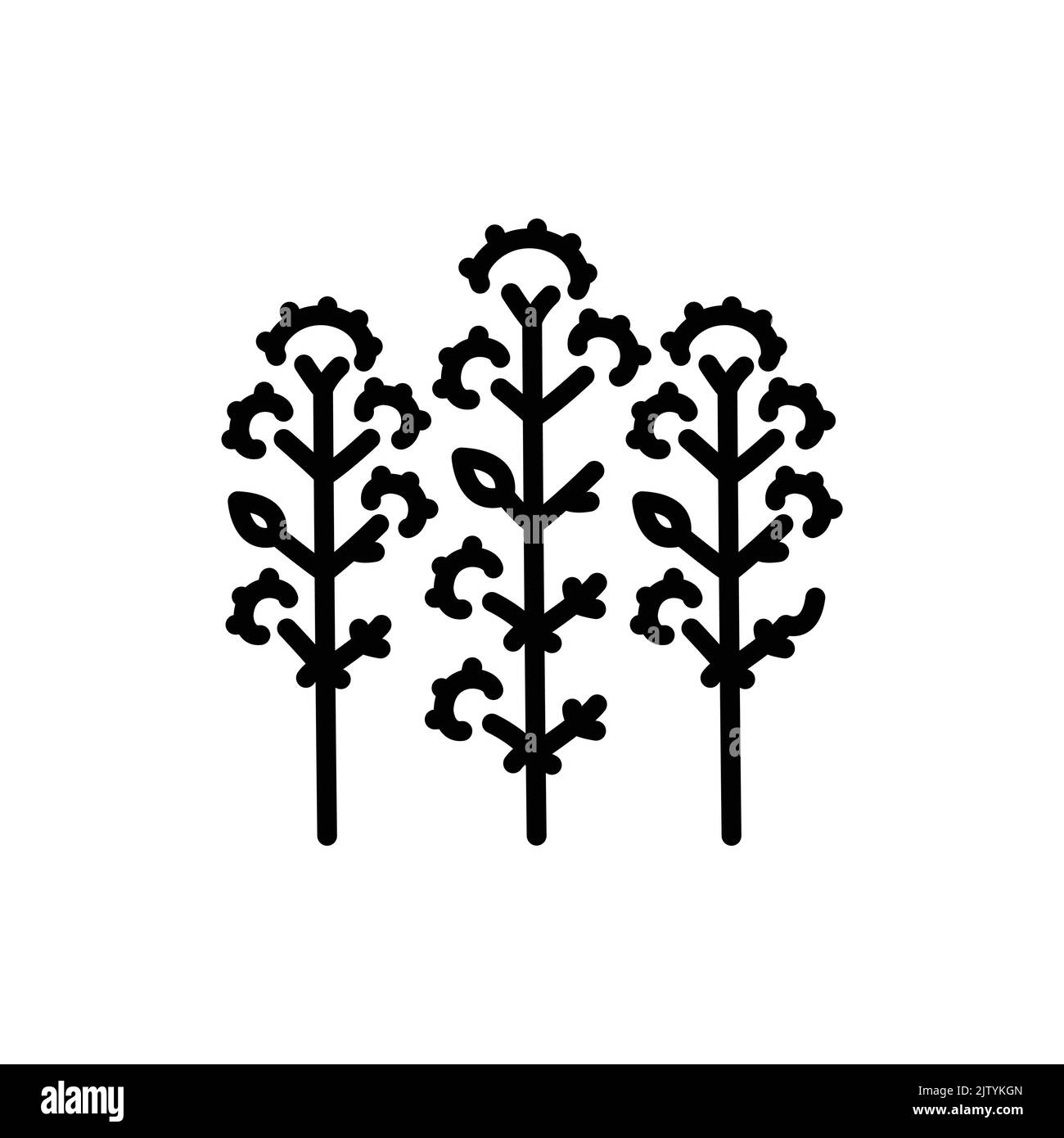 Oregano olor line icon. Pictogram for web page Stock Vector