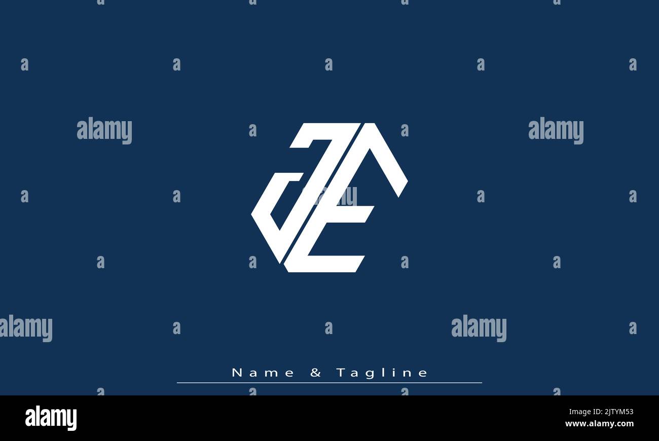 Alphabet letters Initials Monogram logo JE , EJ Stock Vector Image ...