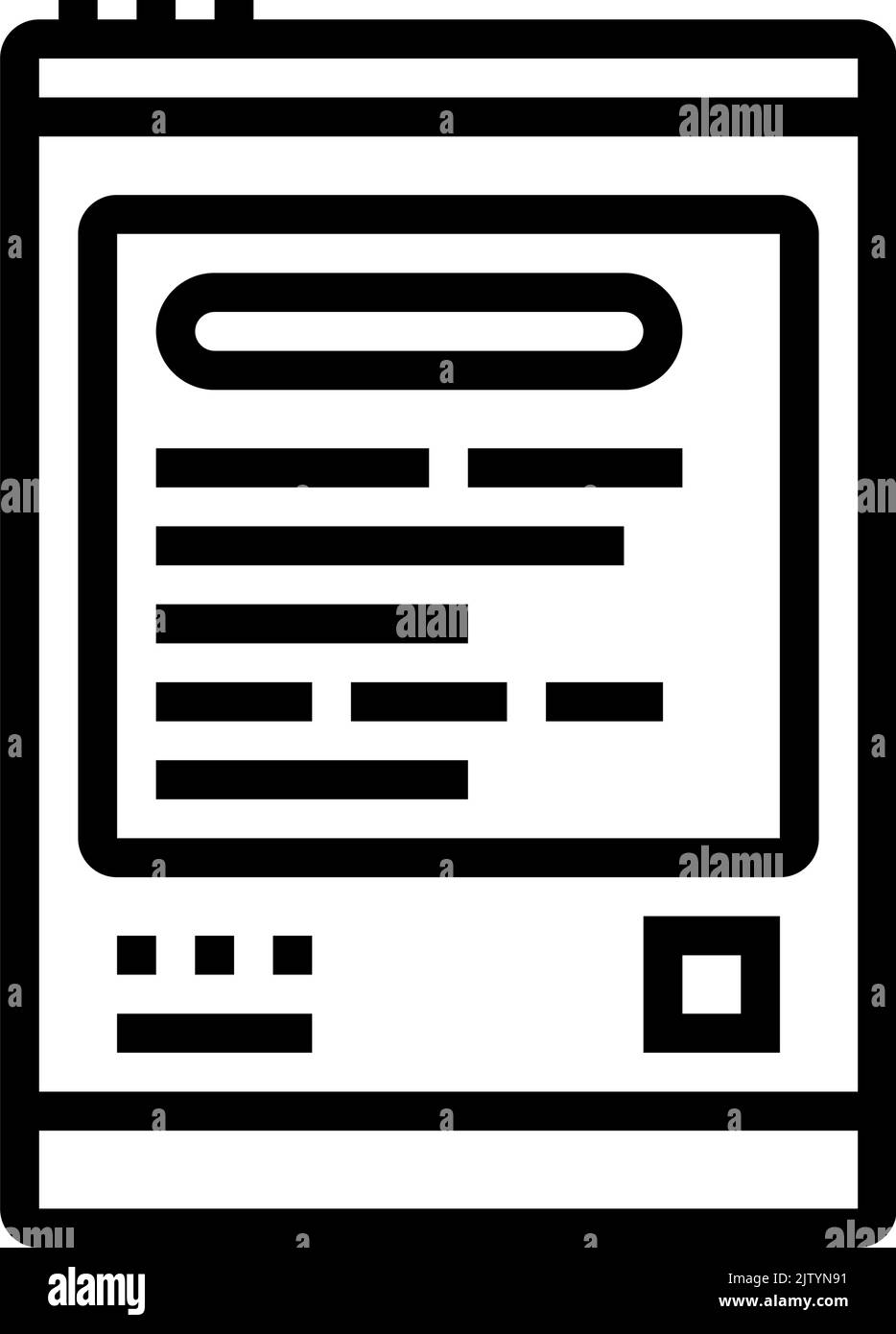 mobile battery line icon vector illustration Stock Vector Image & Art ...
