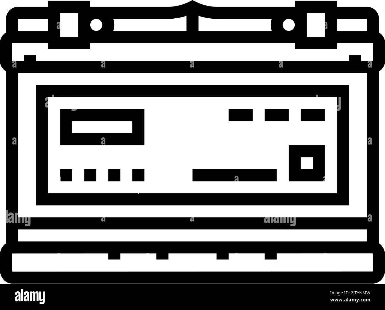 enhanced flooded battery efb line icon vector illustration Stock Vector