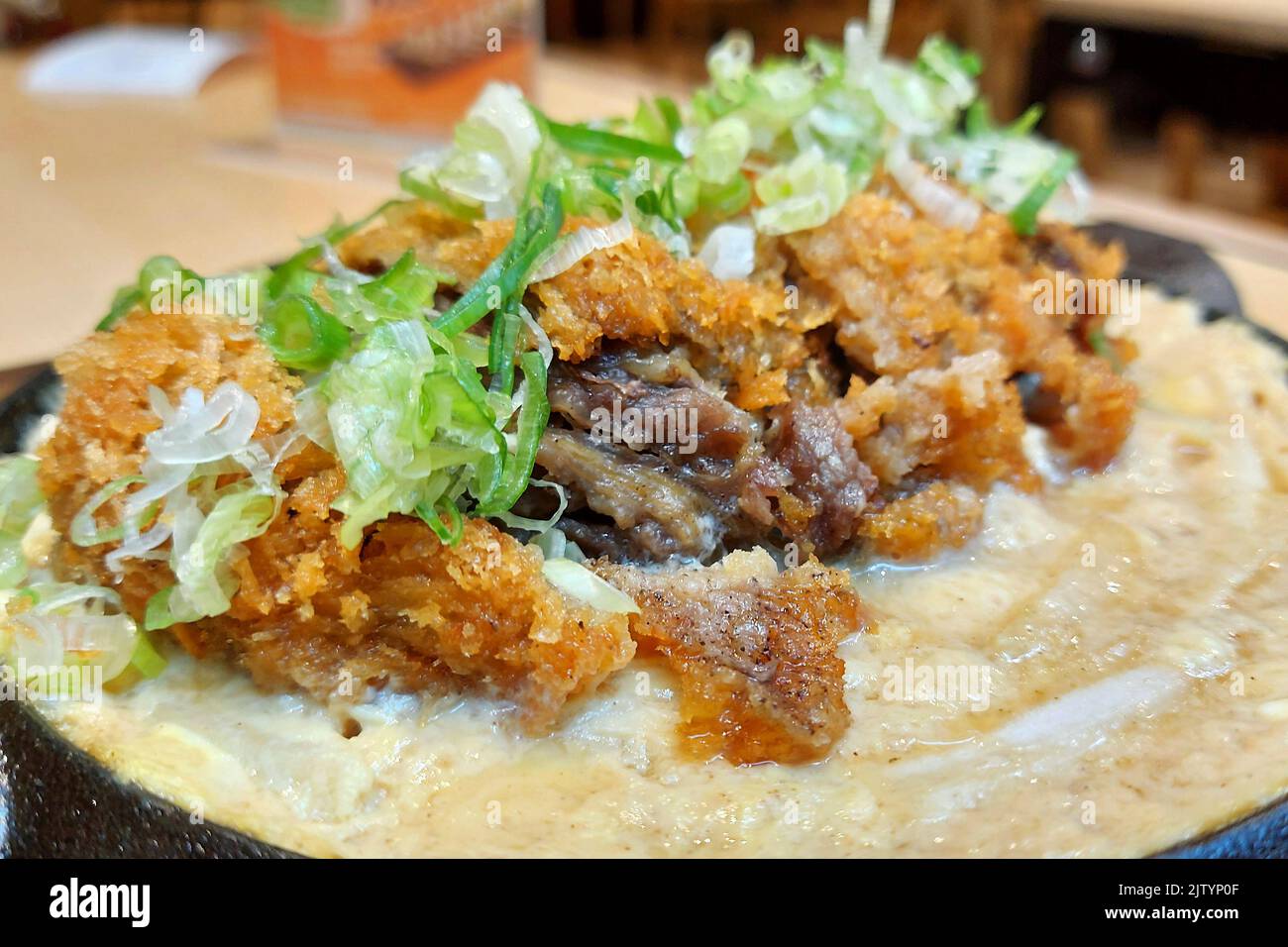 Beef Katsu Traditional Food of Japan at Cafe Jakarta Indonesia Stock