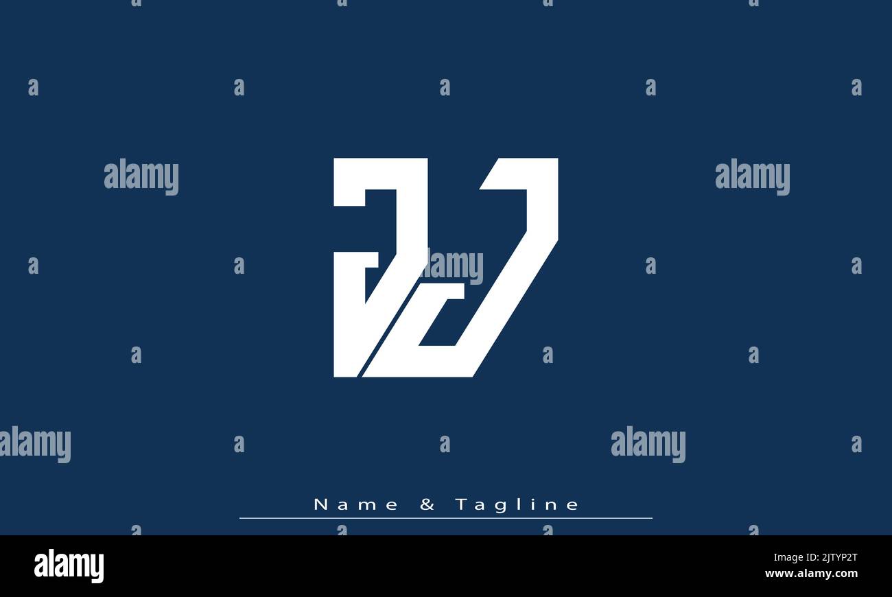 Alphabet letters Initials Monogram logo JJ Stock Vector
