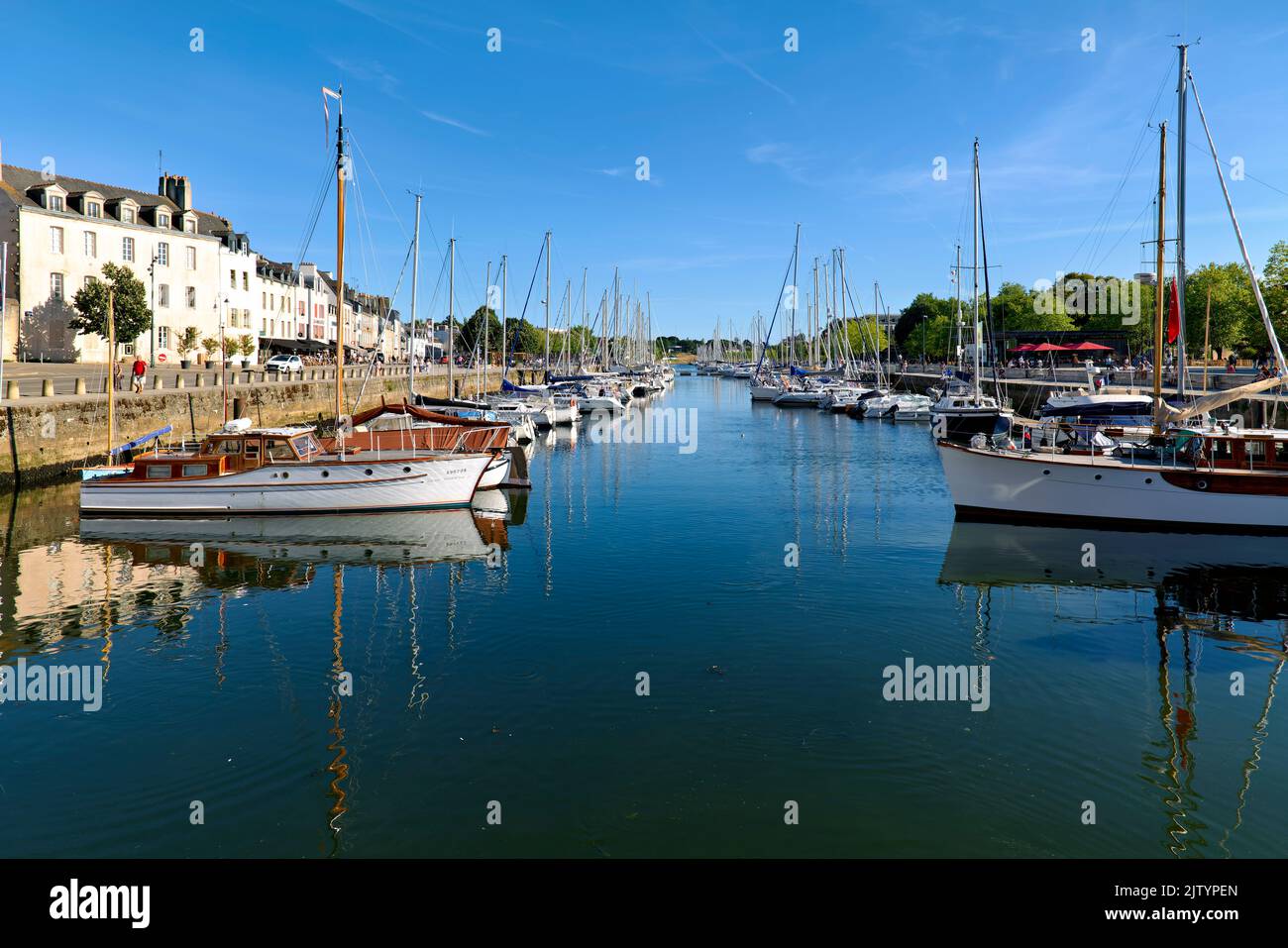 Vannes Brittany France. Boats moored at the port Stock Photo
