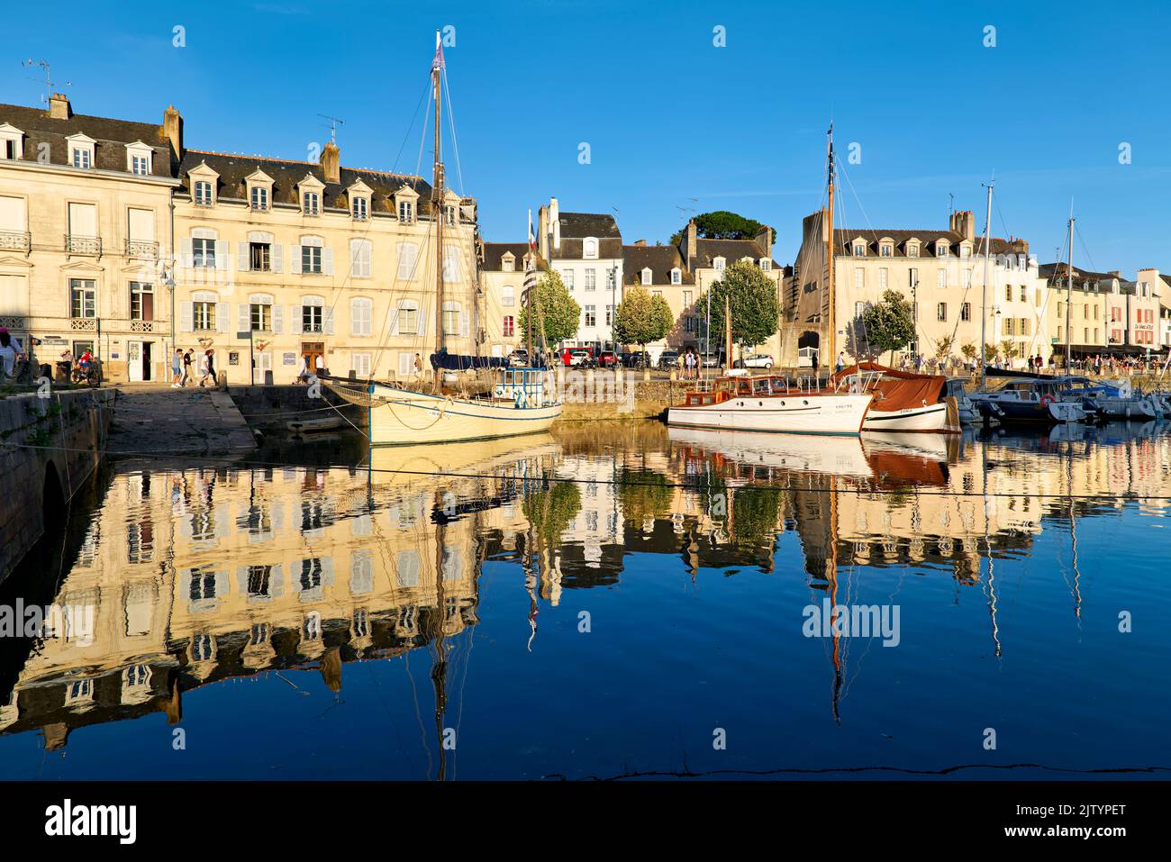 Vannes Brittany France. Boats moored at the port Stock Photo