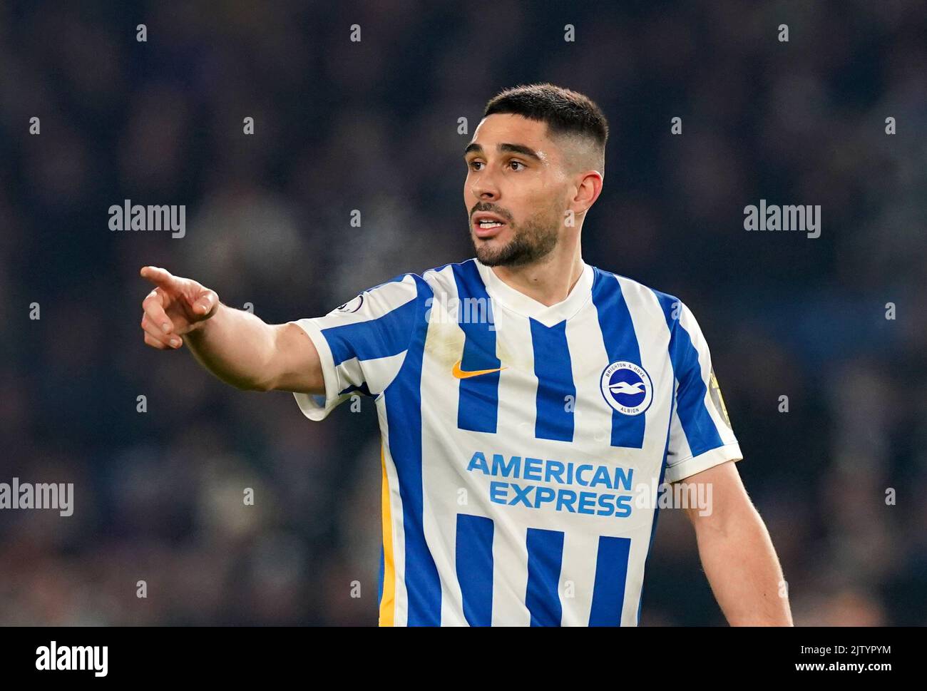 File photo dated 14-01-2022 of Neal Maupay. Everton have new signings Neal Maupay, Idrissa Gana Gueye and James Garner available for the Merseyside derby with Liverpool at Goodison Park. Issue date: Friday September 2, 2022. Stock Photo
