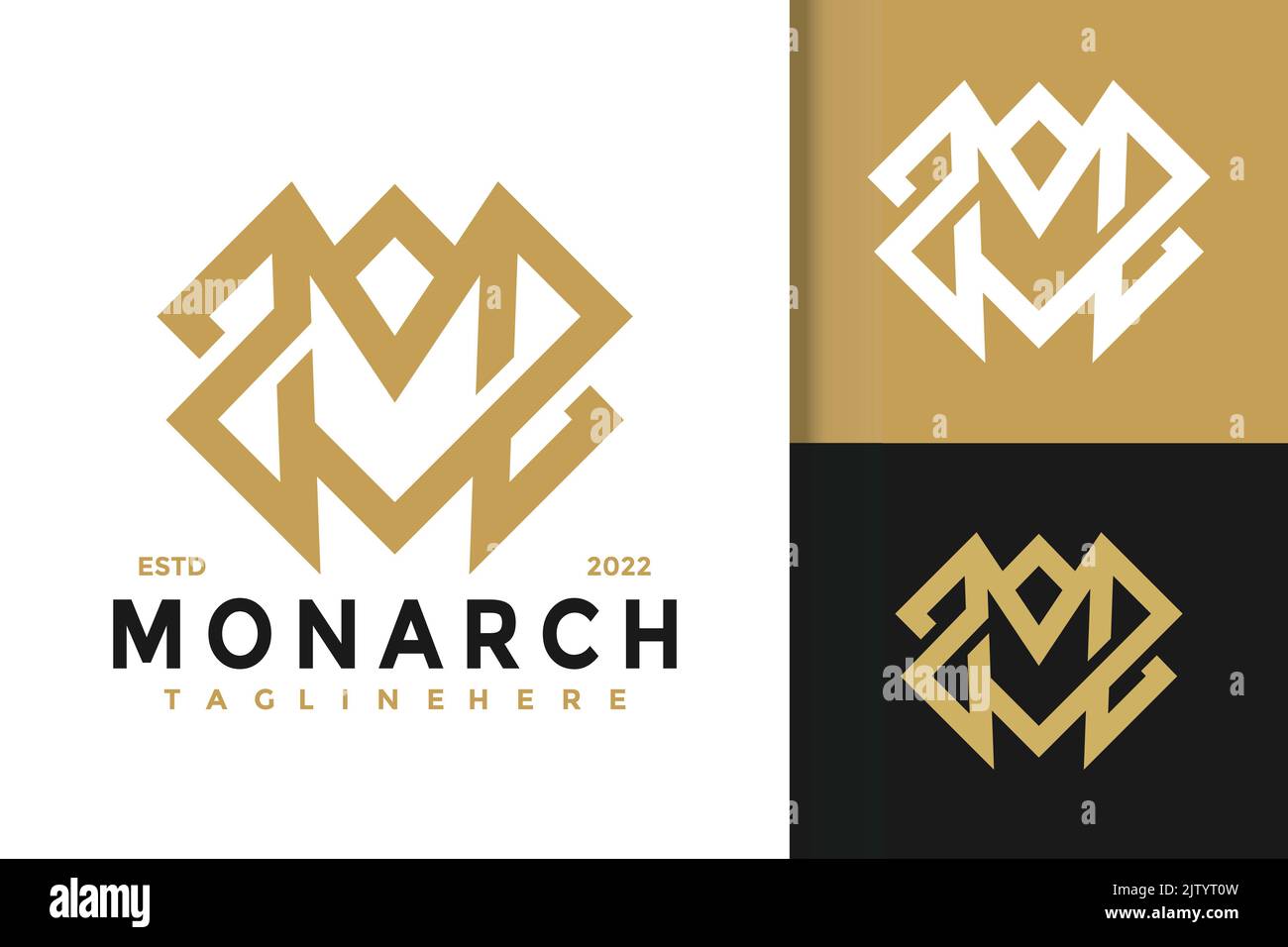 A design of Letter M Monarch Crown Elegant Modern Logo Stock Vector ...