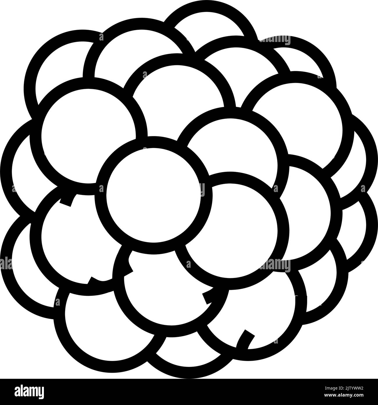 blackberry juicy berry line icon vector illustration Stock Vector Image ...