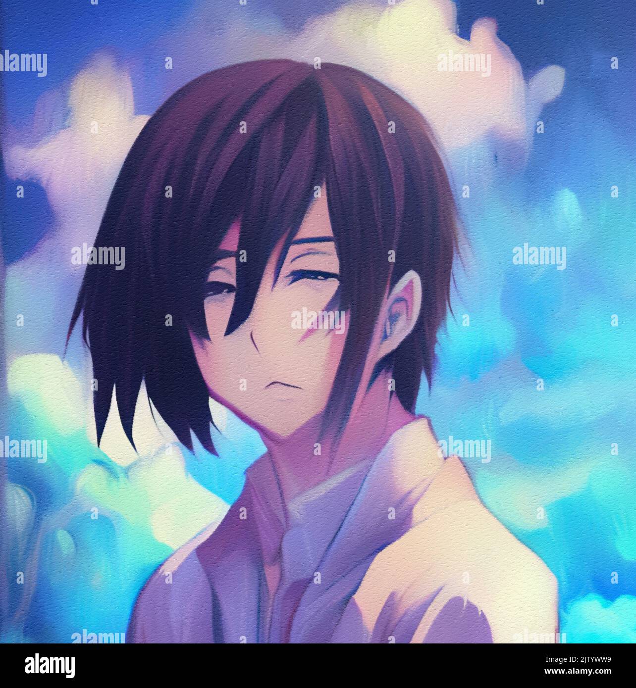 Anime Boy Laying Down