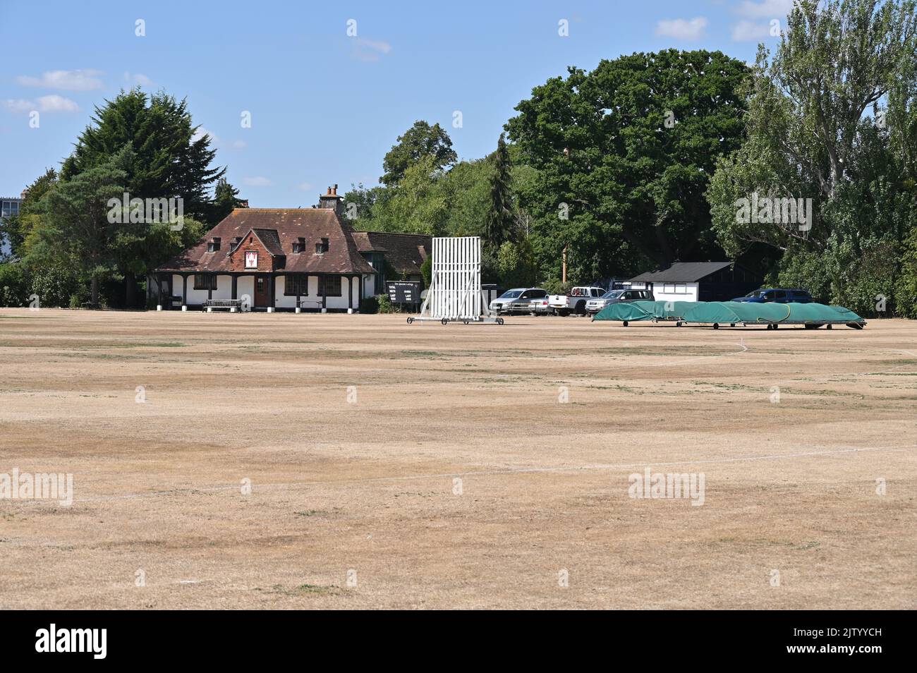 Queen's College Recreation Ground is on the banks of the River Thames downstream from Folly Bridge in the city. Stock Photo