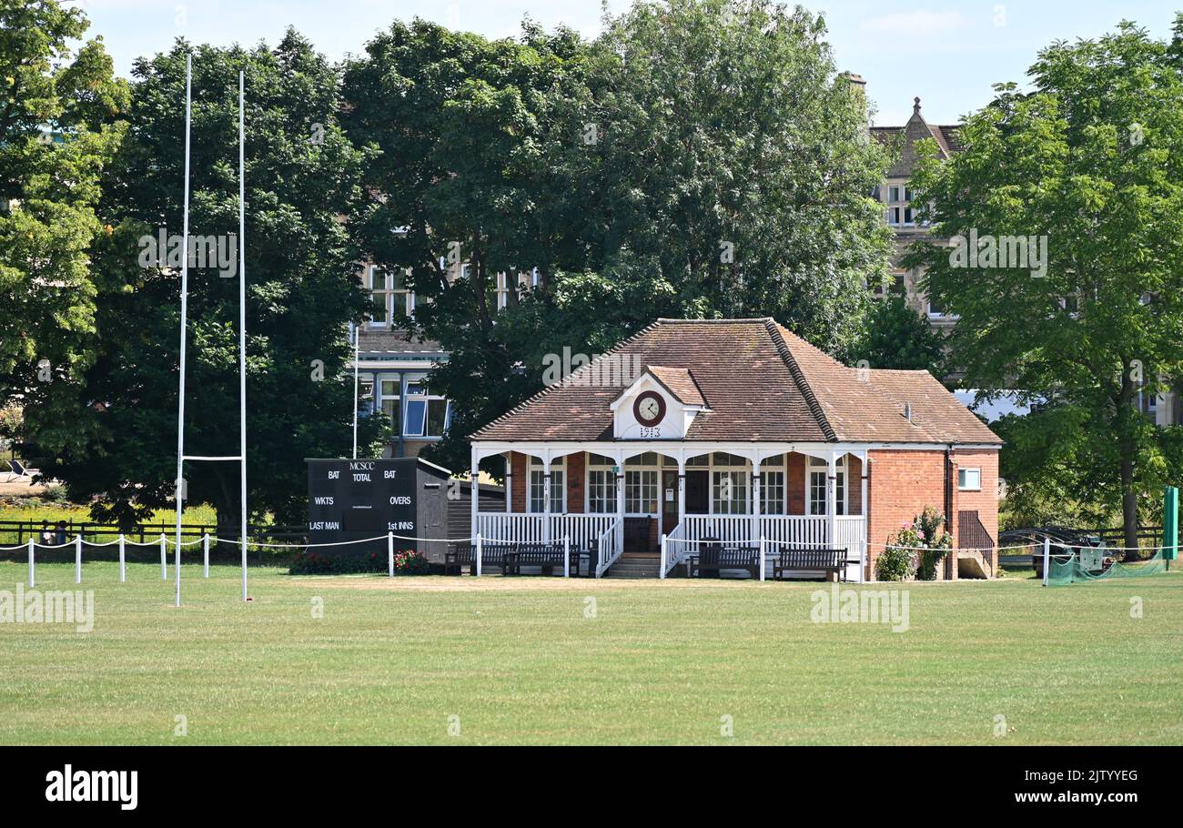 Magdalen College School Cricket Pavilion, Oxford Stock Photo