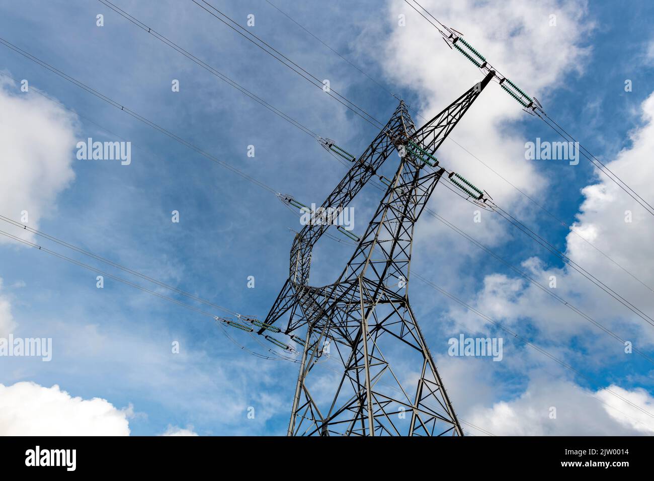 Power transmission lines in south of France, Europe Stock Photo Alamy