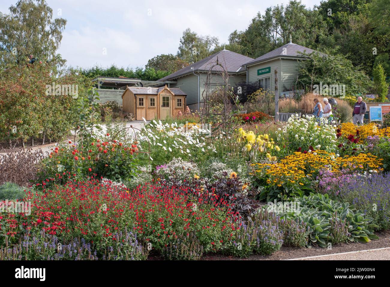 RHS Harlow Carr flower bed Stock Photo