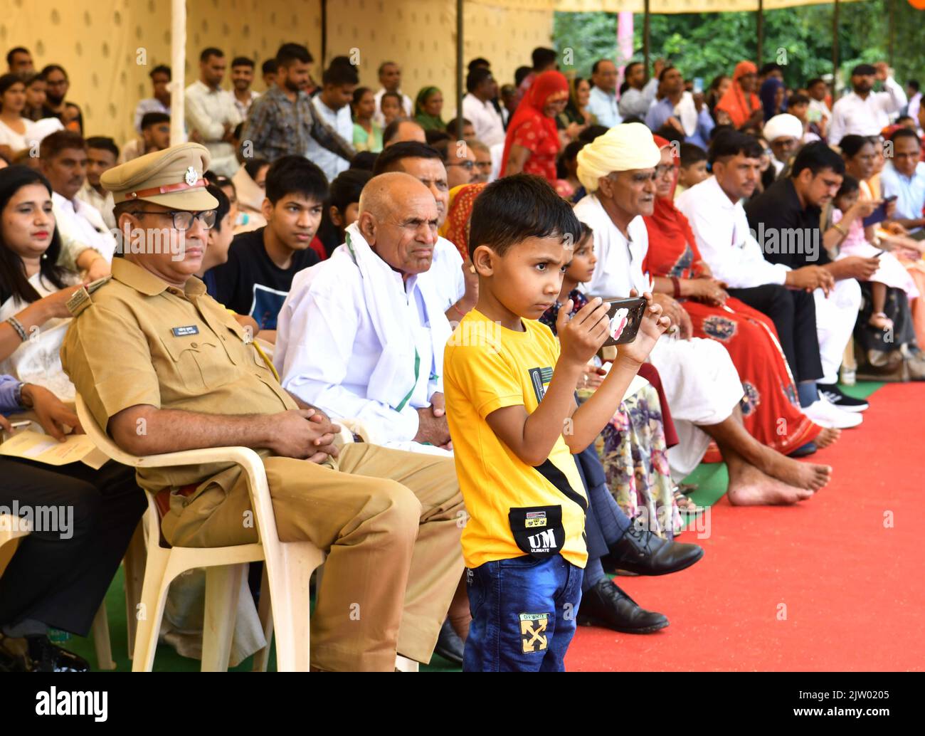 Jaipur, India, September 2, 2022 People during Convocation Parade