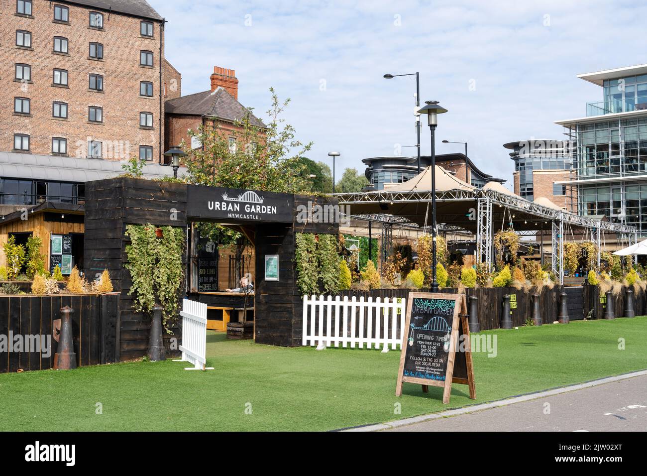 The Urban Garden outdoor bar and restaurant on the Quayside in the city